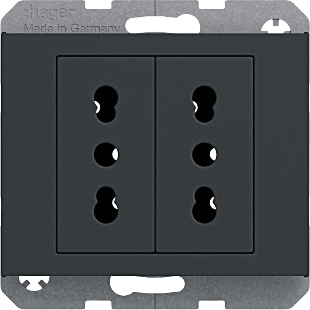 BERKER - BRK41397006 PRESA ITA + T DOPPIA 10 A/16 A K1 ANTR.