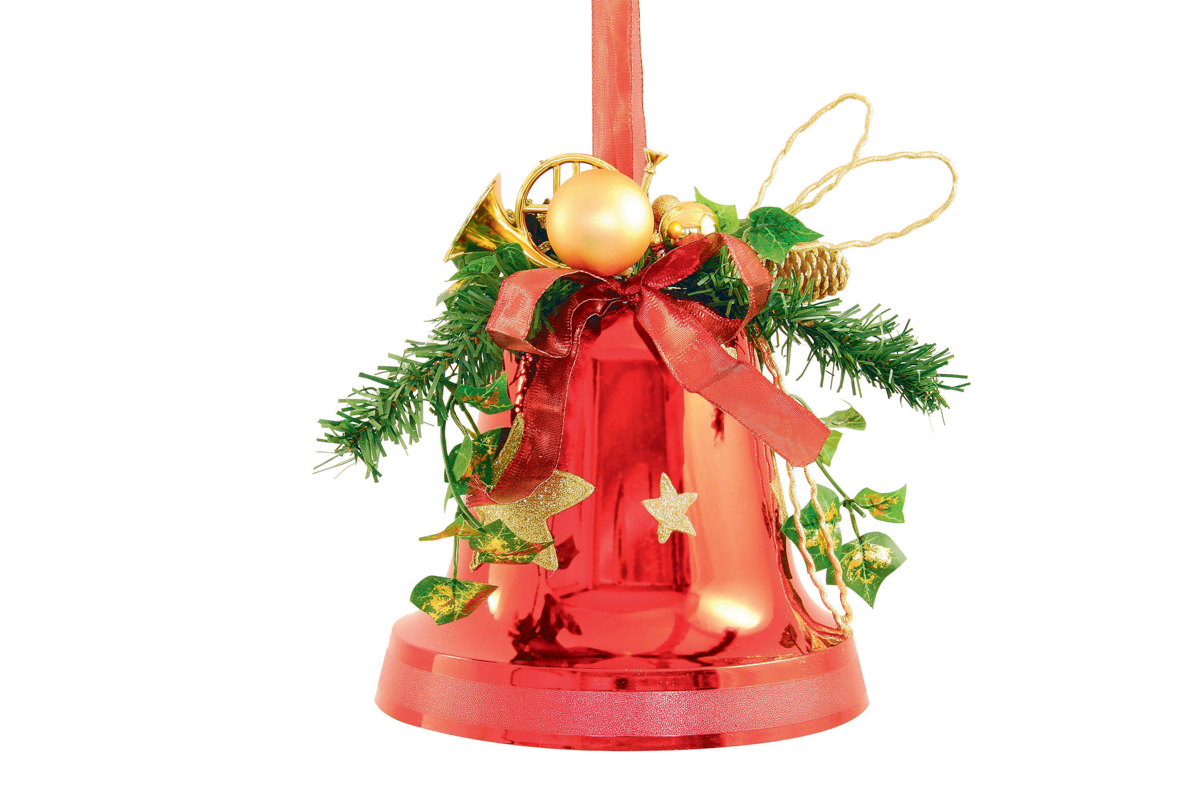 GIOCOPLAST NATALE SP GCP41510842 CAMPANA CM.27 ROSSA DECORATA