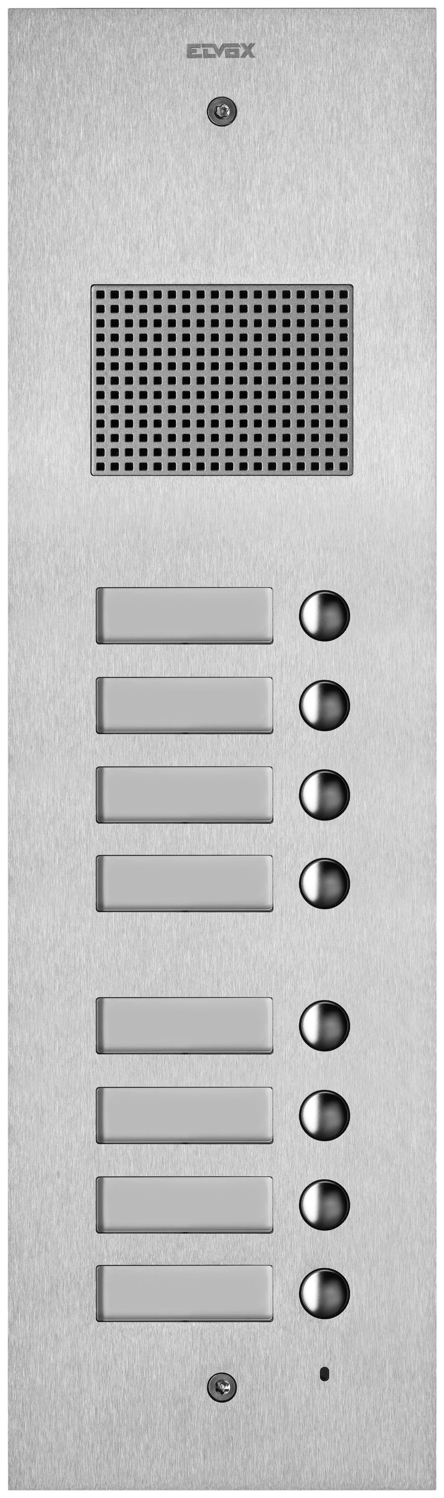 VIMAR SPA - VIW41508 Placca Steely 2F+ audio 8 puls. acciaio