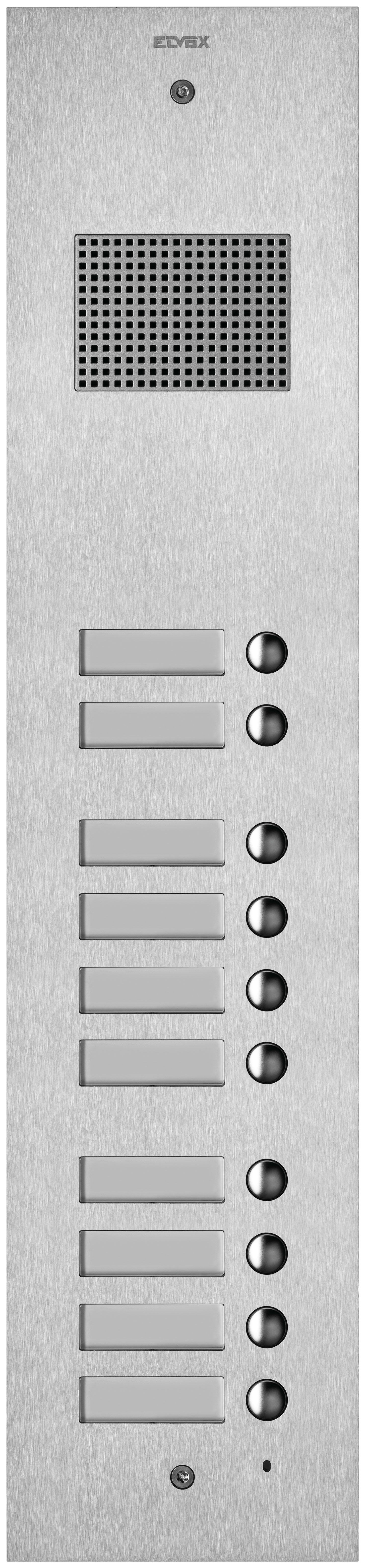 VIMAR SPA - VIW41510 PLACCA STEELY 2F+ AUDIO 10 PULS. ACCIAIO