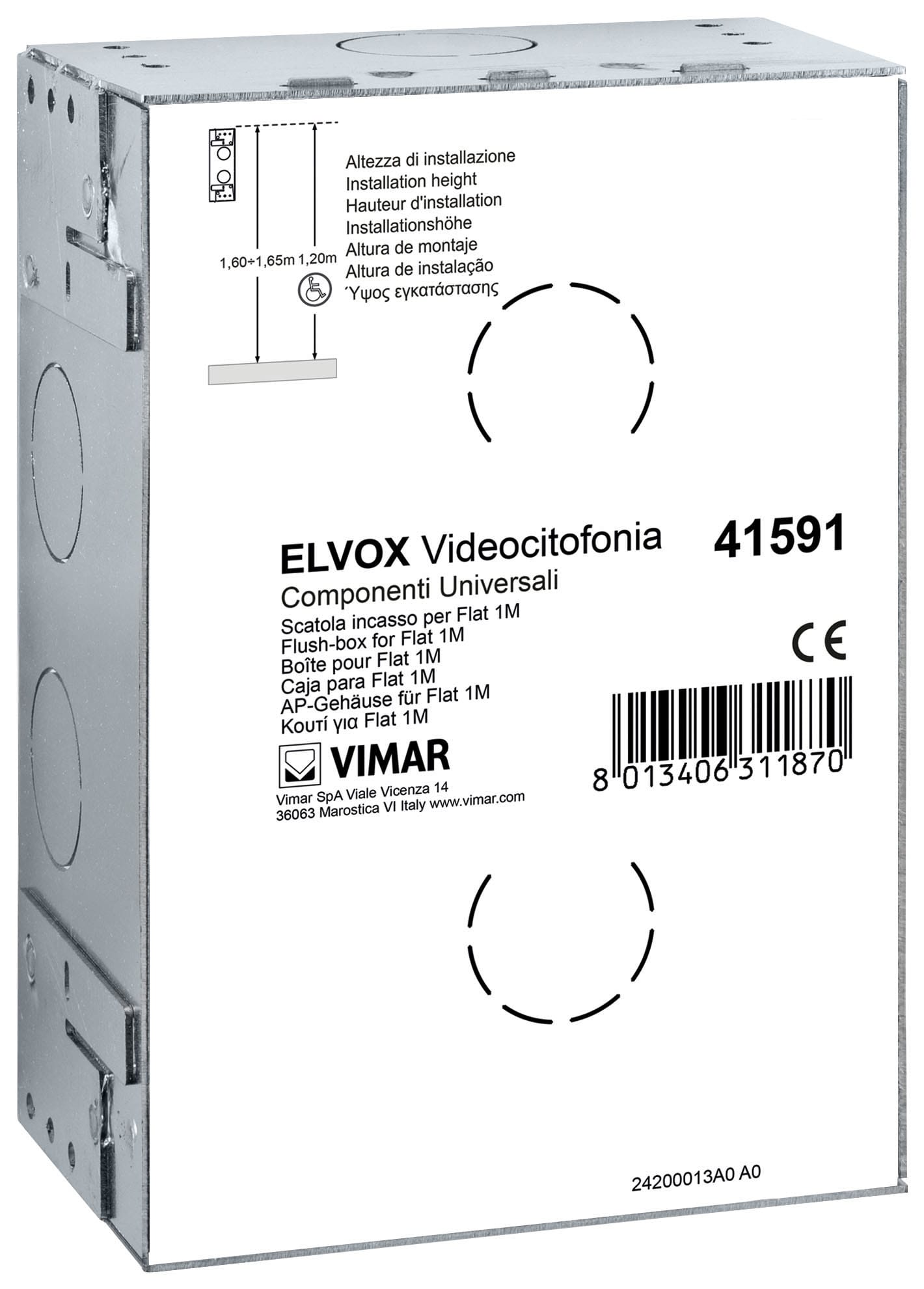 VIMAR SPA VIW41591 SCATOLA INCASSO PER FLAT 1M