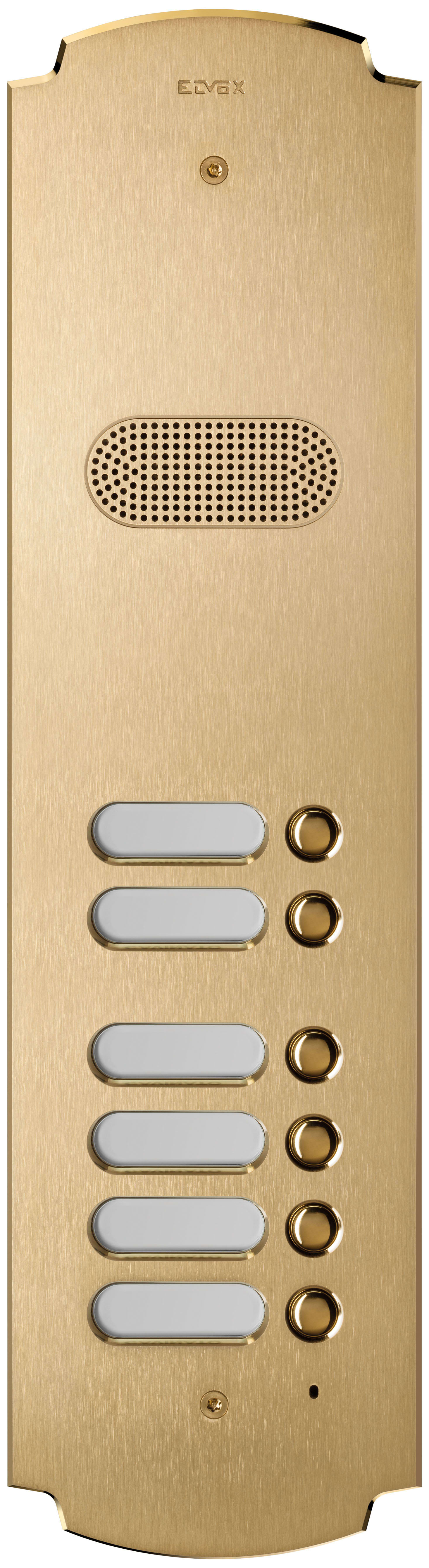 VIMAR SPA - VIW41606 Placca Patavium 2F+ audio 6 puls. ottone