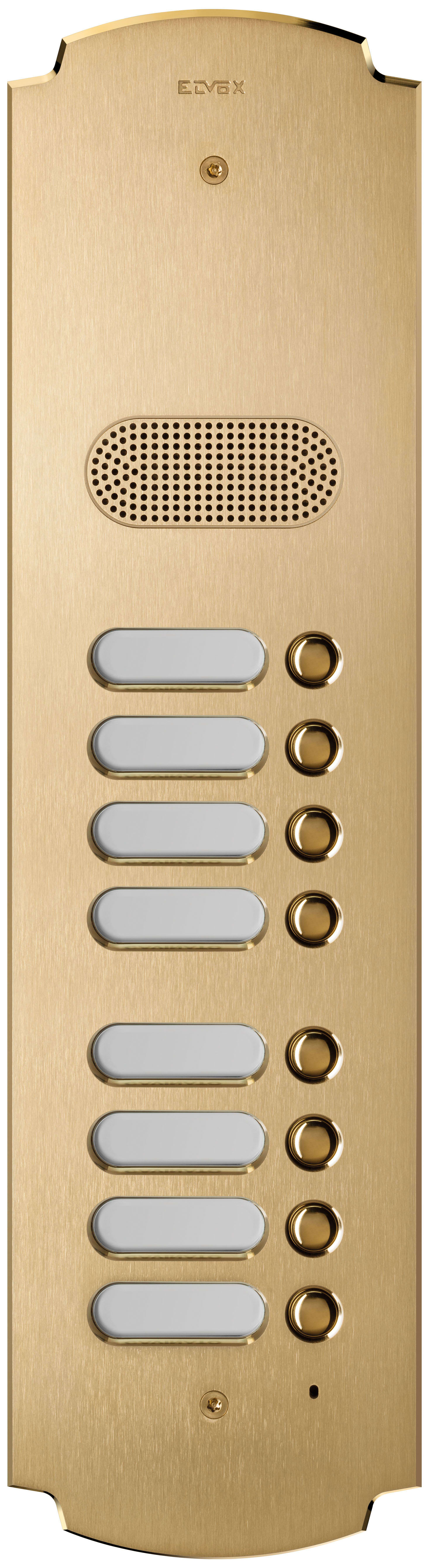 VIMAR SPA - VIW41608 Placca Patavium 2F+ audio 8 puls. ottone