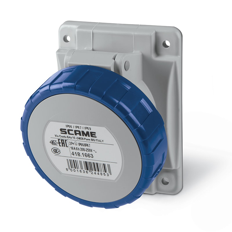 SCAME PARRE SPA SCA418.1663 PRESA INCASSO 2P+T IP66/IP67 16A 6H
