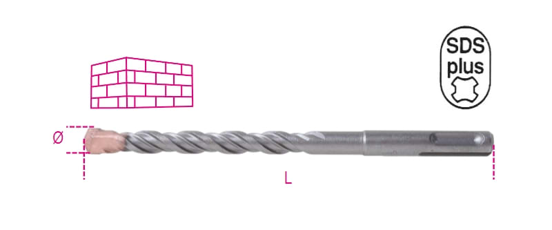 BM SPA BMM004190112 PUNTE MURO ATTACCO SDS-PLUS 16X210