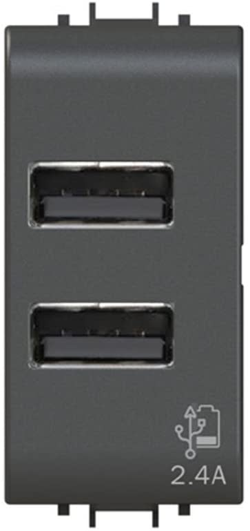 4 BOX SRL - 4BX4B.G12.USB.24 USB 2.4 GEWISS CHORUS NERA