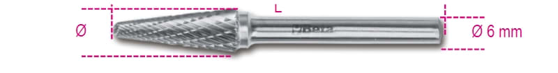 BM SPA - BMM004260535 FRESE LIMARE MD 6 TRIANGOLARI ARROT. 6