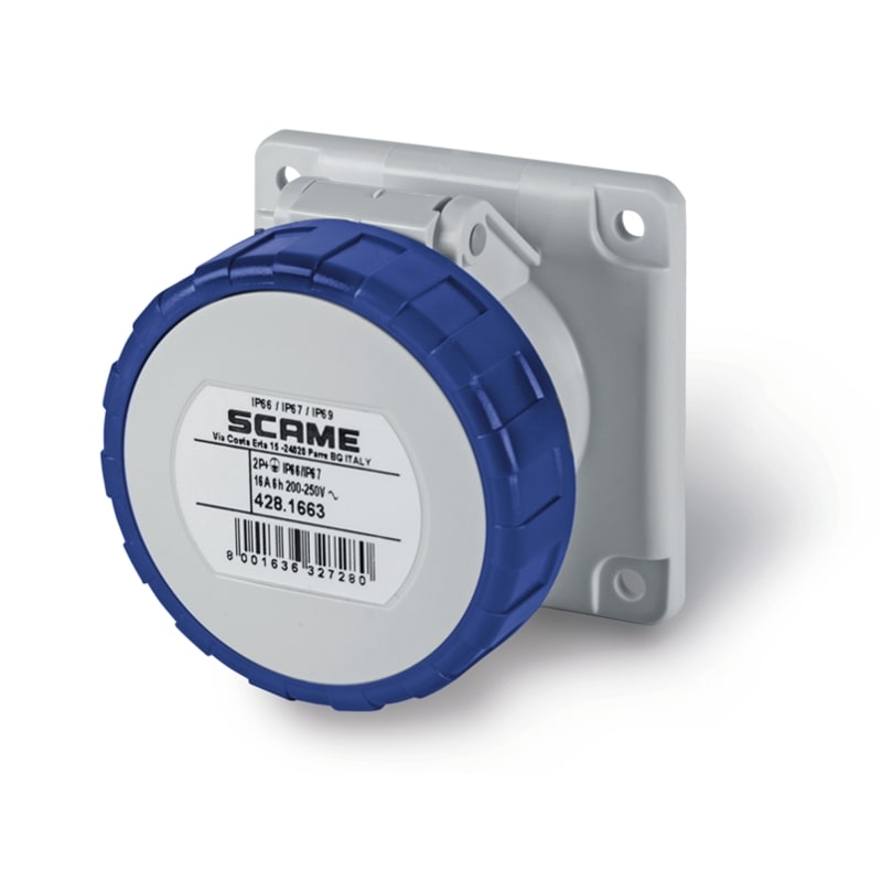 SCAME PARRE SPA - SCA428.1663 PRESA DA INCASSO IP66/IP67 2P+T 16A 6H