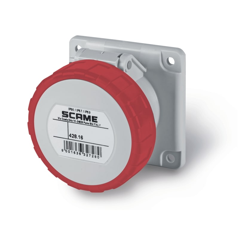 SCAME PARRE SPA - SCA428.1666 PRESA DA INCASSO IP66/IP67 3P+T 16A 6H