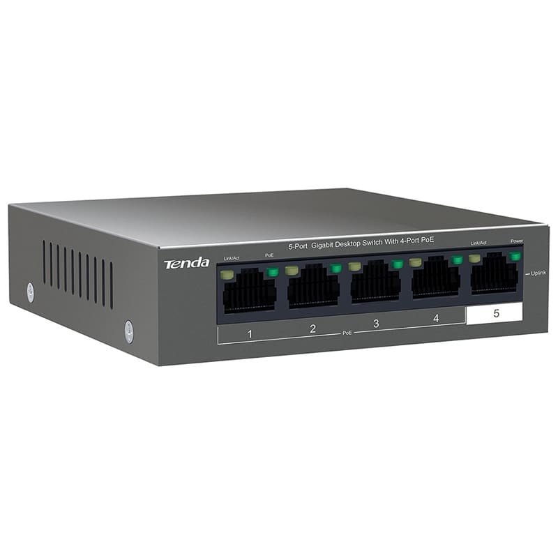 ELCART DISTRIBUTION ERT429434500 SWITCH POE GIGABIT 5P TEG1105P TENDA