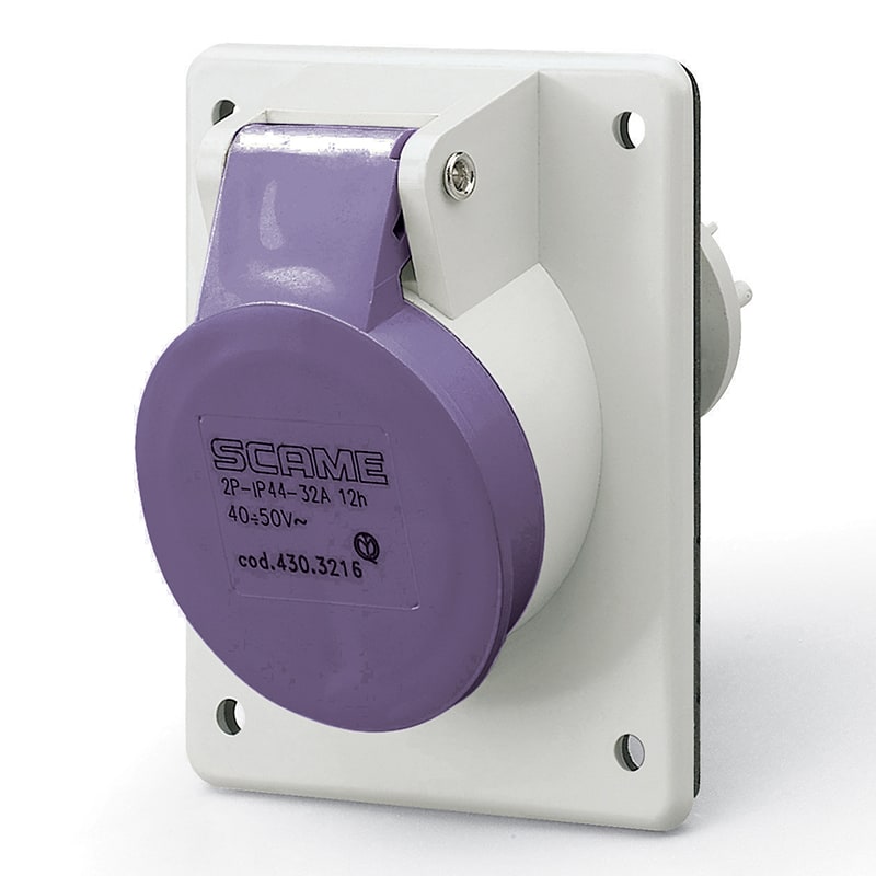SCAME PARRE SPA - SCA430.3219 PRESA INCASSO BASSISS. 3P 32A 24V