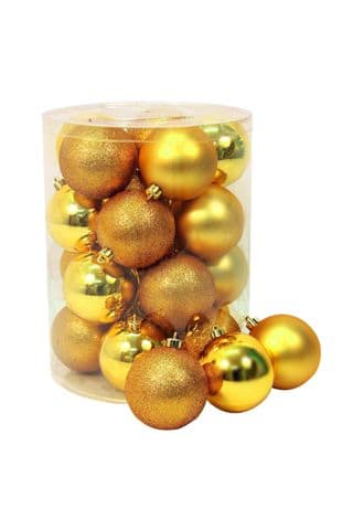 GIOCOPLAST NATALE SP GCP43010675 CILINDRO 20 SFERE DIAM 80. ORO, MET.MAT.