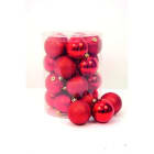 GIOCOPLAST NATALE SP GCP43010676 CILINDRO 20 SFERE DIAM 80, ROSSO, MET.