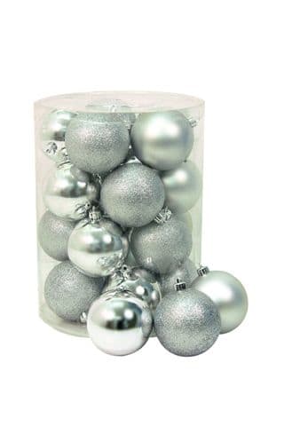 GIOCOPLAST NATALE SP GCP43010677 CILINDRO 20 SFERE DIAM 80,ARG., MET.MAT.