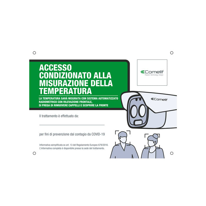 COMELIT GROUP SPA - COE43705A CARTELLO MISURAZIONE TEMPERATURA IT TELE