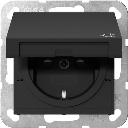 GIRA - GIR4414005 SCHUKO CC + SH SYSTEM 55 NERO O