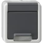 GIRA - GIR441430 SCHUKO CC + SP SOPRA INT. PROT.AC. GRIGI