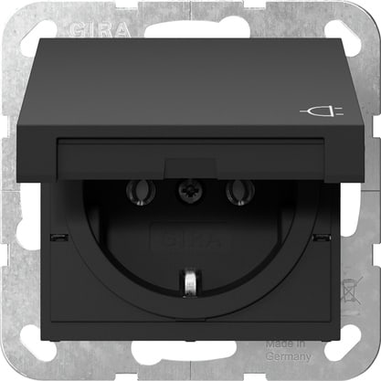 GIRA - GIR4454005 PRESA SCHUKO CC SYSTEM 55 NERO O