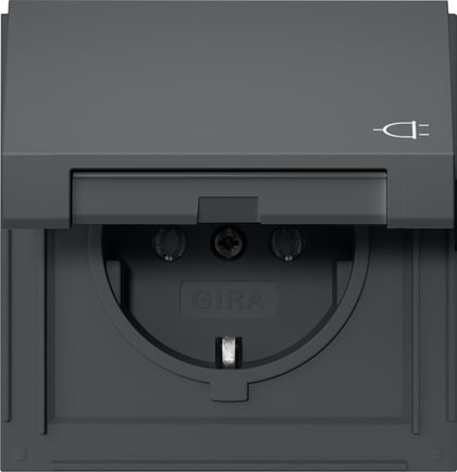 GIRA - GIR445467 PRESA SCHUKO CC GIRA TX_44 ANTRACITE
