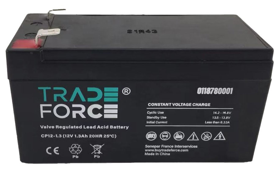 TRADEFORCE TDM0118780001 BATTERIA VRLA 12V - 1,3AH - FASTON 4.8 V