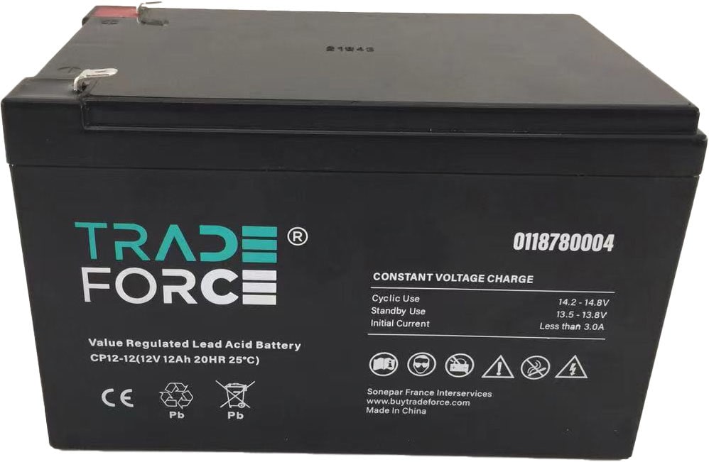 TRADEFORCE TDM0118780004 BATTERIA VLRA 12V - 12AH - FASTON 4.8 V0