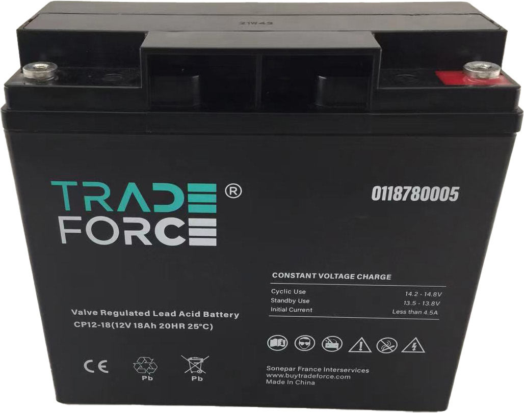 TRADEFORCE - TDM0118780005 BATTERIA VLRA 12V - 18AH - M5 V0