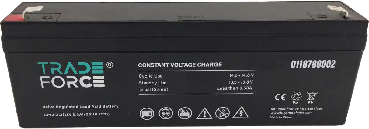 TRADEFORCE - TDM0118780002 BATTERIA VLRA 12V - 2,3AH - FASTON 4.8 V