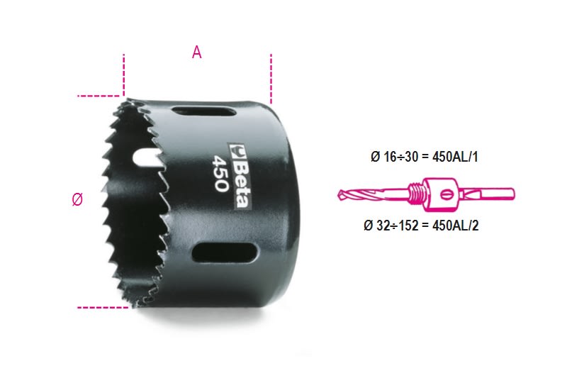 BM SPA - BMM004500020 Seghe a tazza in acciaio HSS-Co 8%