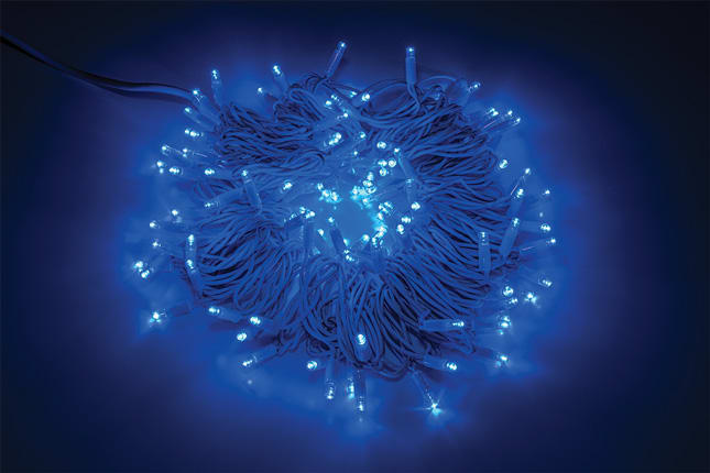 WIMEX WIM4501344 STRINGA BIA 120LED BLU-