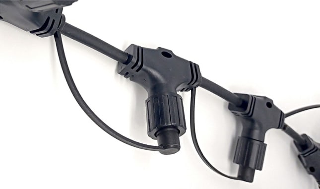 WIMEX - WIM4501352 CAVO 20 INNESTI NERO IP44 2M