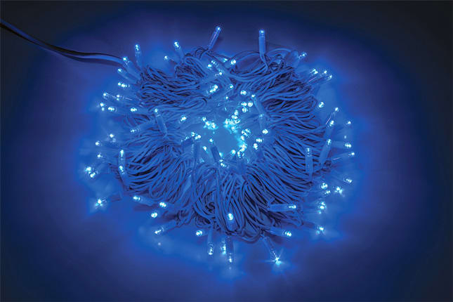 WIMEX WIM4501378 STRINGA BIA 120LED BLU FLASH-