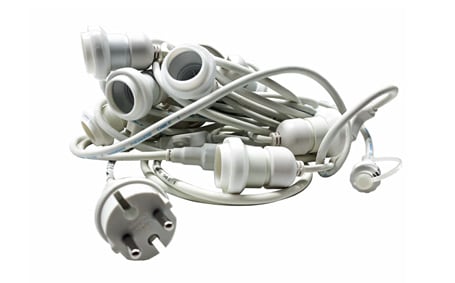 WIMEX - WIM4501656 FEST E27 10PEND BIANCO 10M CN-