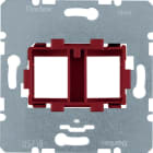 BERKER - BRK454101 PIASTRA SUPP. ROSSO DOPPIA X JACK COM.