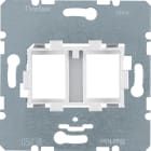 BERKER - BRK454105 PIASTRA SUPP. BIANCA DOPPIA X JACK COM.