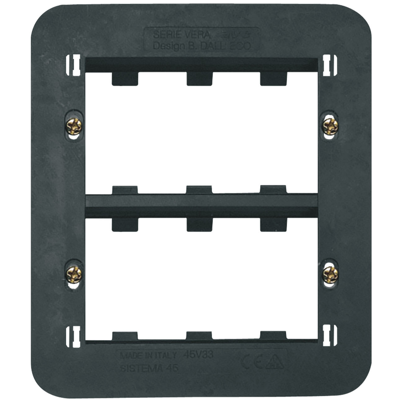 AVE - AVE45V33 ARMATURA PLACCA VERAVETRO 3+3MODULI