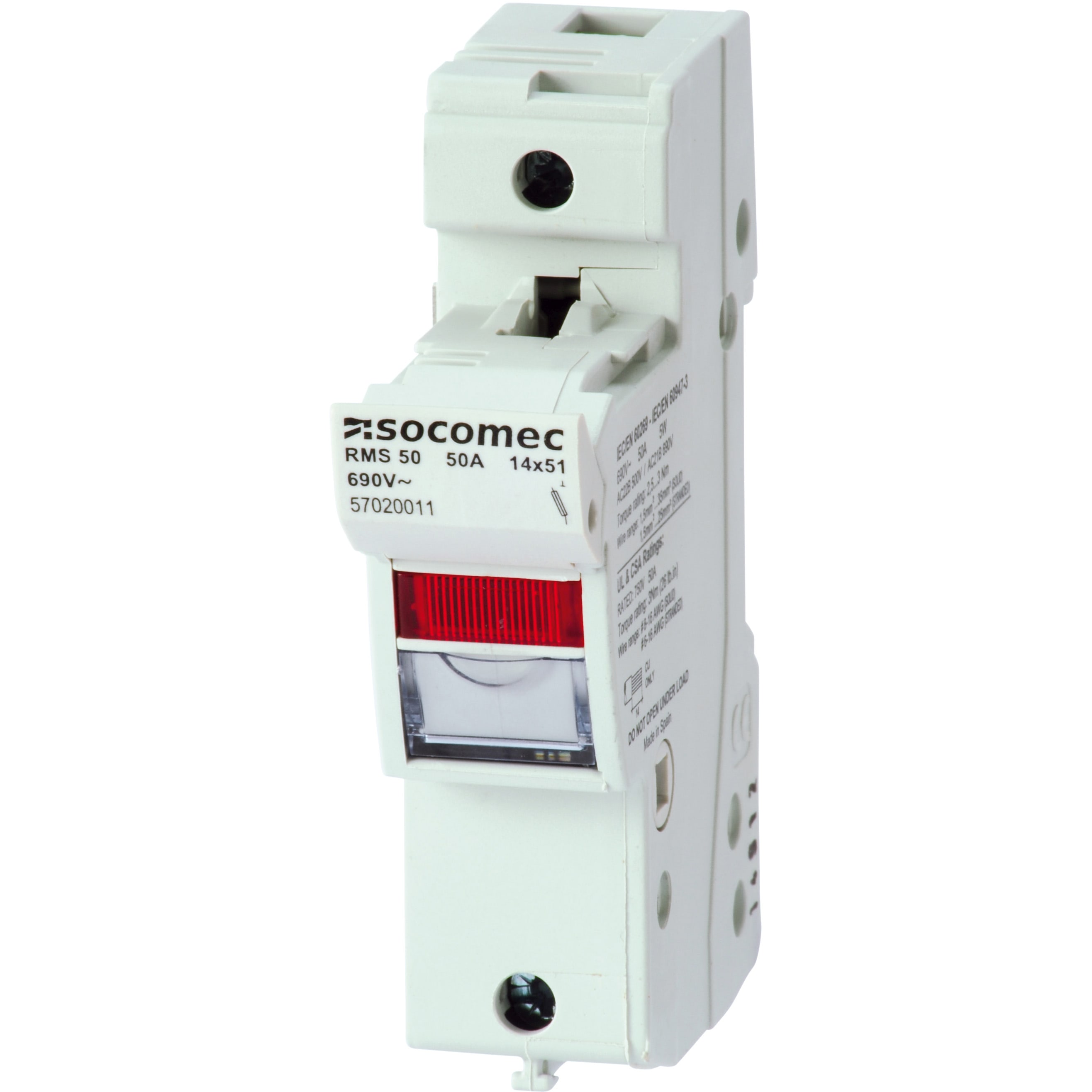 SOCOMEC SOC57025014 RMS - 50A - 14X51 - 3P+N - APPAR. CON CA