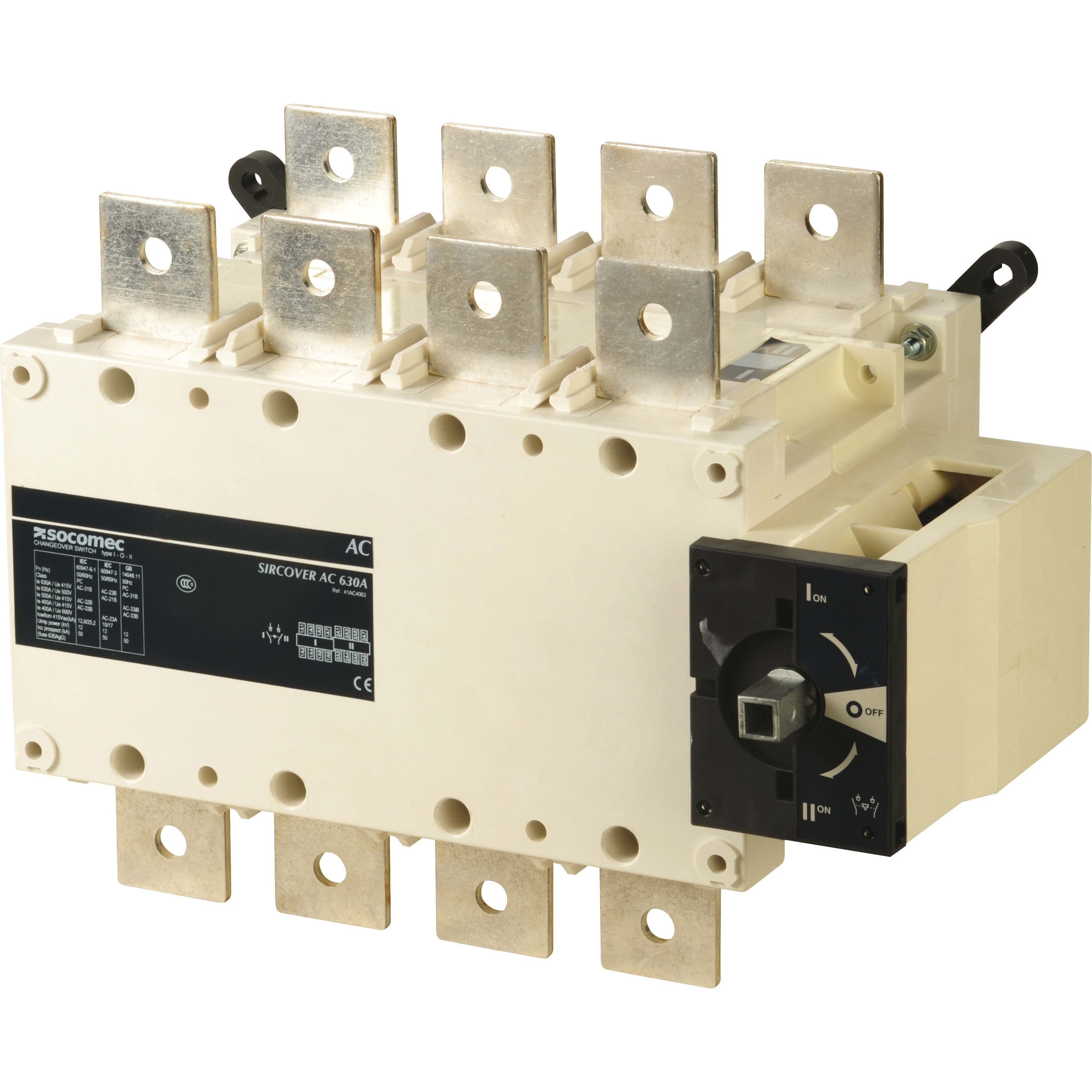 SOCOMEC SOC41AC4063 SIRCOVER - 630A - 4P - I - O - II - CDO