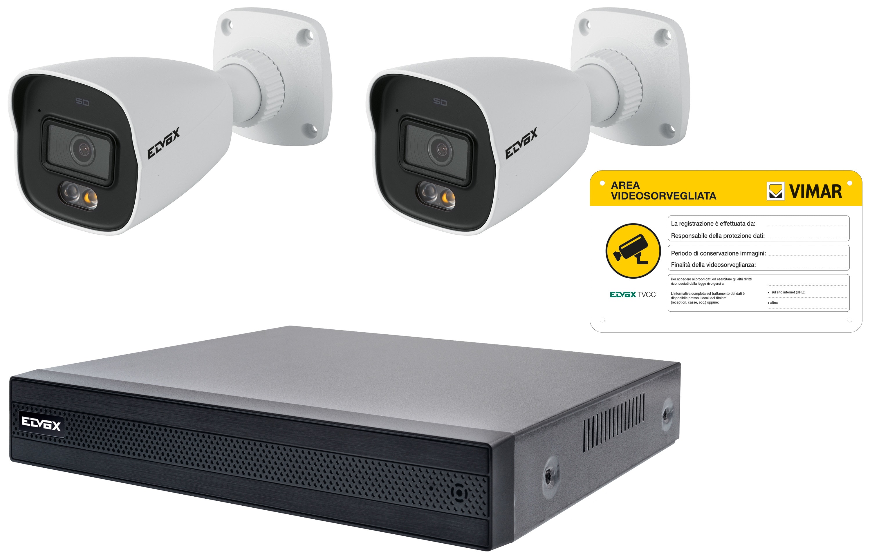 VIMAR SPA VIW46KIT.028DC KIT IP 4CH POE TLC 4MPX FF COLOR