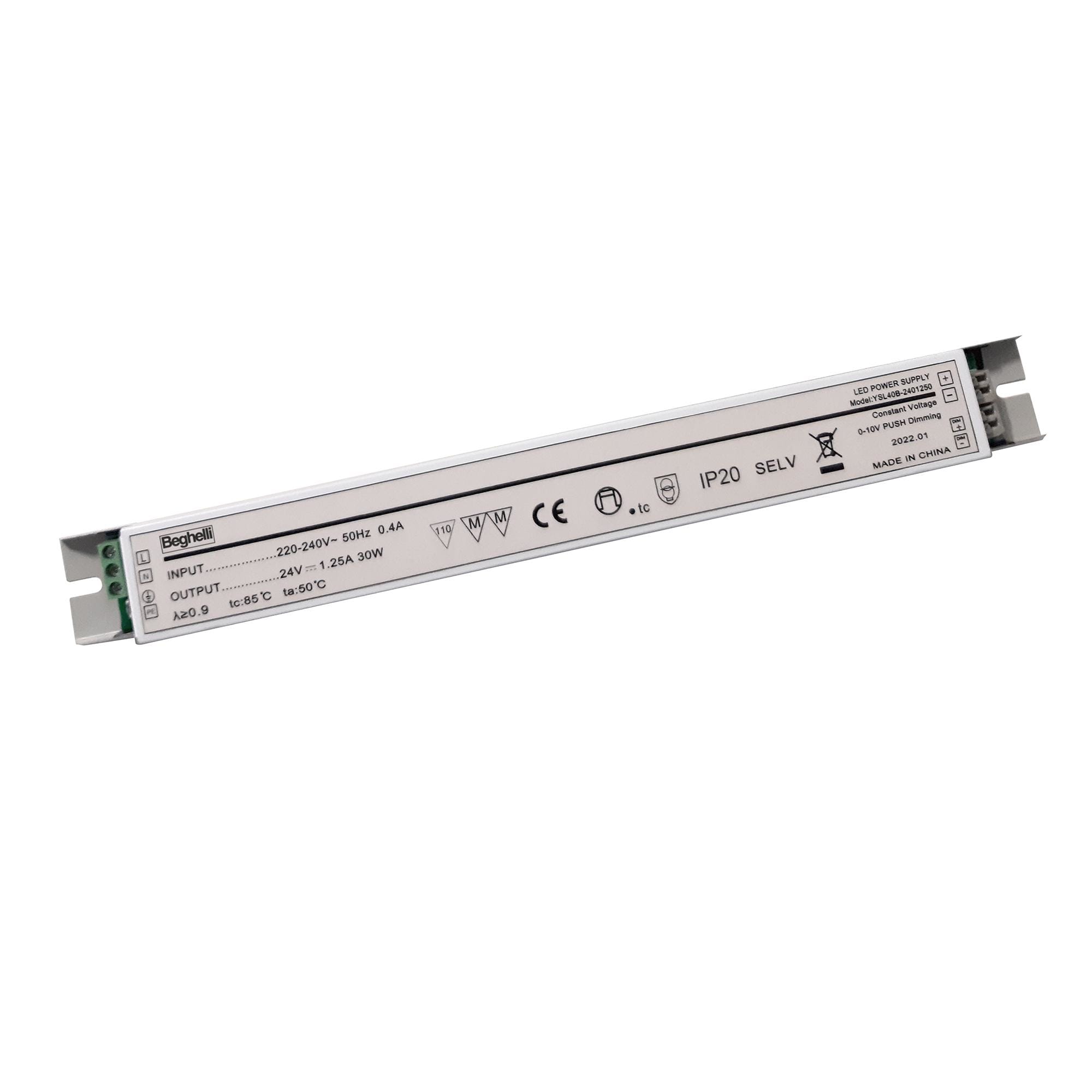 BEGHELLI BEG4721 DRIVER PUSH TO DIM 24VIP20 30W