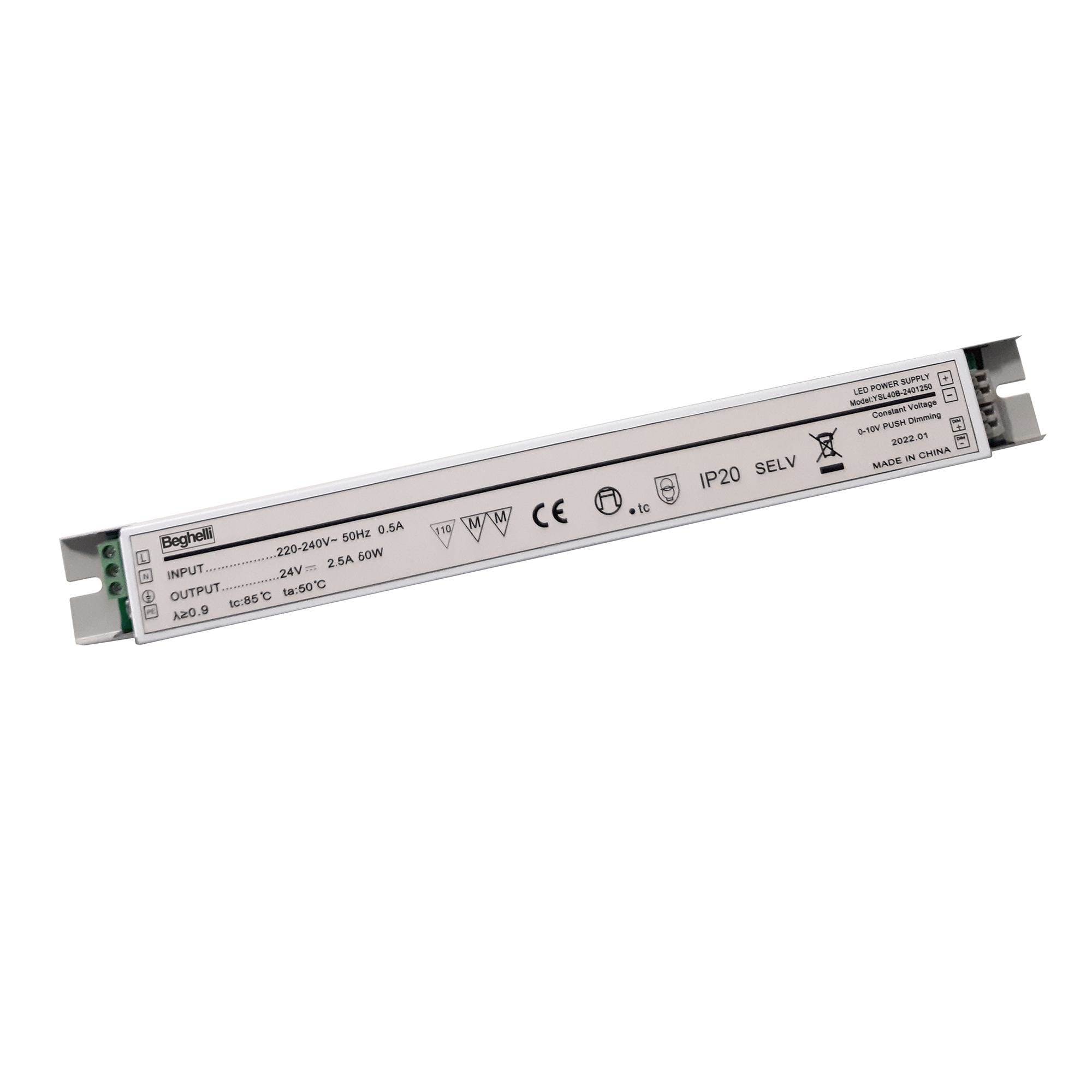 BEGHELLI BEG4722 DRIVER PUSH TO DIM 24VIP20 60W