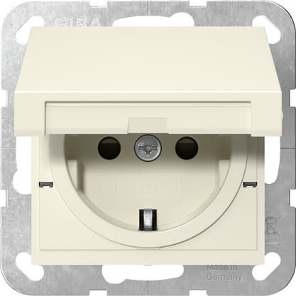 GIRA - GIR475401 SCHUKO CC + SH MRV SYSTEM 55 BIANCO CREM