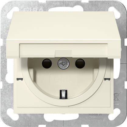 GIRA - GIR475401 SCHUKO CC + SH MRV SYSTEM 55 BIANCO CREM