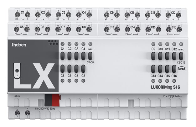 THEBEN SRL THE4800429 LUXORLIVING S16 KNX ATTUATORE 16CAN 16A