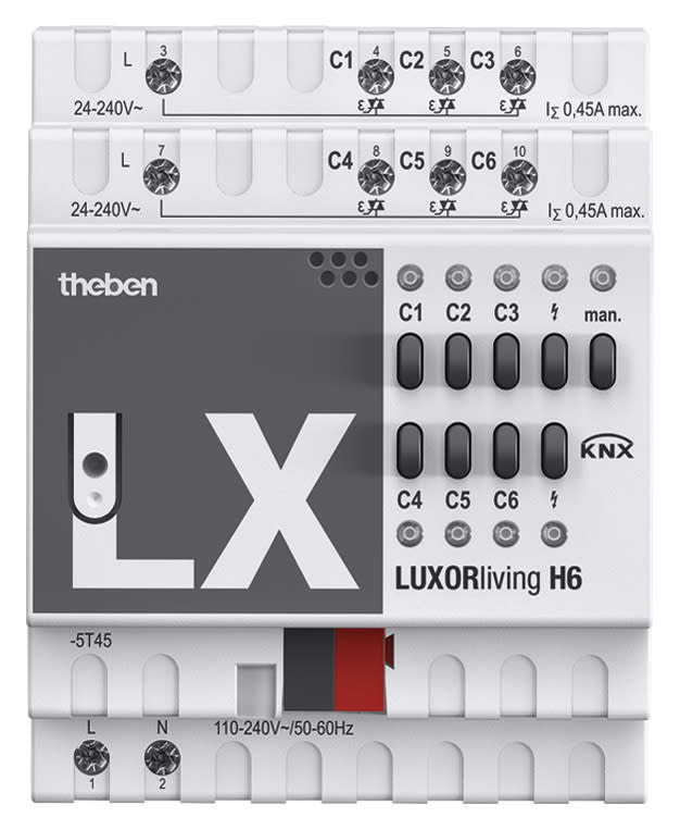 THEBEN SRL - THE4800440 LUXORLIVING H6 KNX ATTUATORE RISCALD 6CA