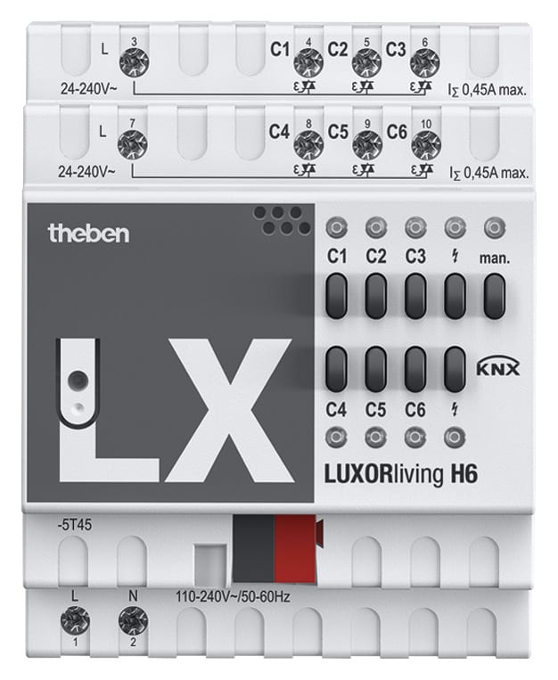 THEBEN SRL THE4800440 LUXORLIVING H6 KNX ATTUATORE RISCALD 6CA