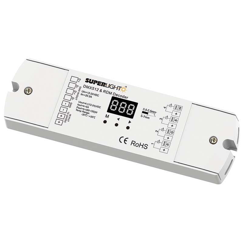 ELCART DISTRIBUTION - ERT132213400 DMX DECODER 4X5A 4 CANALI SELEZ.