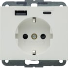 BERKER BRK48147009 PRESA SCHUKO/USB AC 20W PD K.X BIA.POL.