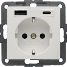 BERKER BRK48148989 PRESA SCHUKO/USB AC 20W PD S.1 BIA. POL.