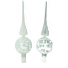 GIOCOPLAST NATALE SP GCP48210663 PUNTALE VETRO DECORATO RENNE E ALBERI,