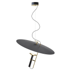 LINEA LIGHT-STILNOVO - SNV9705 LUNA SOSP.28W NERO R9005-ORO